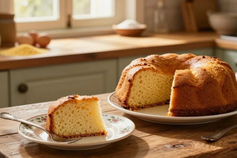 Bolo de fubá fofinho igual de vó