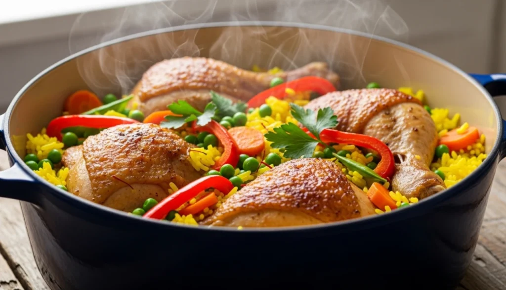Frango com arroz de uma panela só