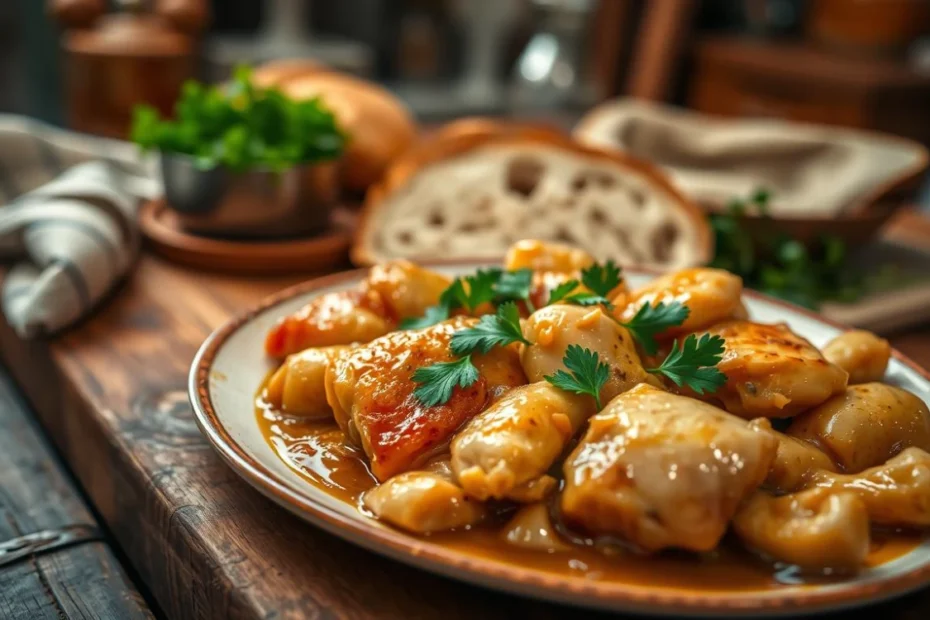 Frango ao alho e óleo simples